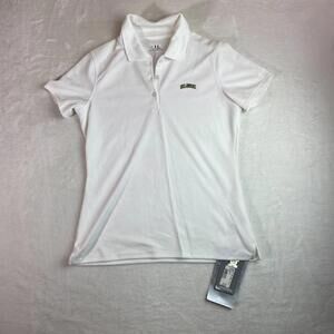 NWT Under Armour HeatGear Golf Polo Women's‎ Medium White Delaware